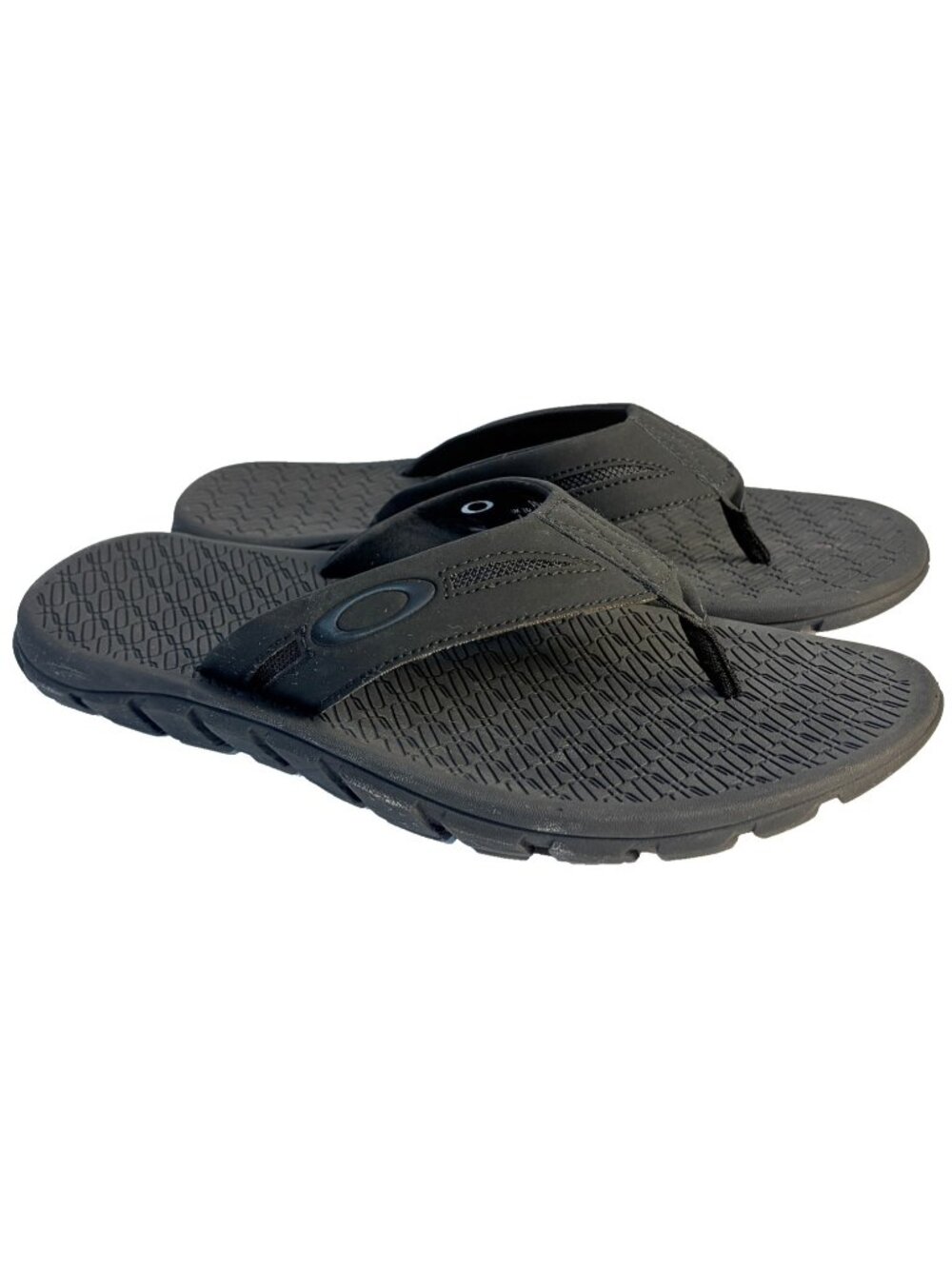 Men's Oakley Flip Flops Black Size 10 Sandals Sport Slides Operative 13477